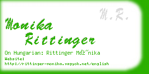monika rittinger business card